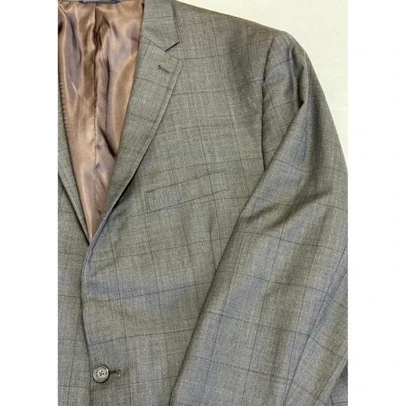 Ralph Lauren Mens Wool Plaid Blazer Sport Coat‎ Gray Brown